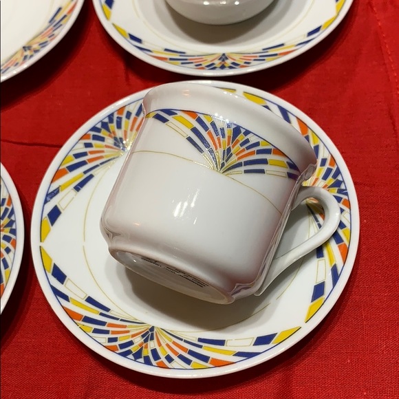 Per Alimenti porcelain coffee set of 6 cup and saucer - Picture 5 of 8